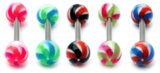 Acrylic Vortex (A) Barbell 1.6x14mm (most popular) / 5 / Pack of all 5 shown
