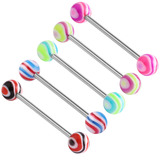 Acrylic Wave Barbell 1.6x10mm / 6 / Pack of all 5 shown