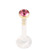 Bioflex Push-fit Labret with 18ct Gold Jewelled Top (2.8mm Top) - SKU 11071
