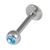 Steel Jewelled Labret 1.2mm with 3mm Ball - SKU 11123