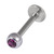 Steel Jewelled Labret 1.2mm with 3mm Ball - SKU 11128