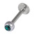 Steel Jewelled Labret 1.2mm with 3mm Ball - SKU 11130