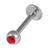 Steel Jewelled Labret 1.2mm with 3mm Ball - SKU 11133
