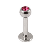 Steel Jewelled Labret 1.2mm with 2.5mm ball - SKU 11194