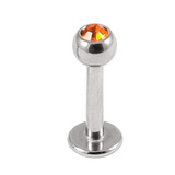 Steel Jewelled Labret 1.2mm with 2.5mm ball - SKU 11199