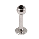 Steel Jewelled Labret 1.2mm with 2.5mm ball - SKU 11202