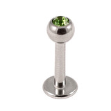 Steel Jewelled Labret 1.2mm with 2.5mm ball - SKU 11211