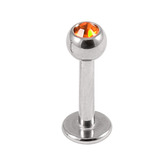 Steel Jewelled Labret 1.2mm with 2.5mm ball - SKU 11229