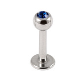 Steel Jewelled Labret 1.2mm with 2.5mm ball - SKU 11237
