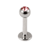 Steel Jewelled Labret 1.2mm with 2.5mm ball - SKU 11258