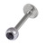 Steel Jewelled Labret 1.2mm with 3mm Ball - SKU 11279