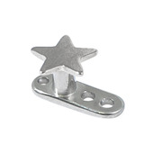 Titanium Dermal Anchor with Titanium Star Top 2.5mm, Mirror Polish