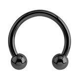 Black Titanium Circular Barbells (CBB) (Horseshoes) - SKU 11405