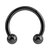 Black Titanium Circular Barbells (CBB) (Horseshoes) - SKU 11405