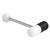 Acrylic Pill Tongue Barbell 1.6mm 10mm / Black (one bar only) - alternative image