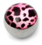 Steel Logo Balls - Pictures 1.6mm, 6mm, Cow print (Pink)