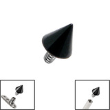 Black Titanium Cone for Internal Thread shafts in 1.6mm. Also fits Dermal Anchor - SKU 11520