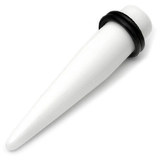 Acrylic Plain Stretcher - Straight 10-16mm 12mm, White