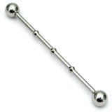 Steel Industrial Scaffold Barbell with three wide bumps IND2 - SKU 11748