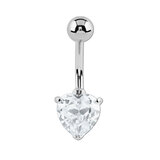 Belly Bar - Steel Internal Thread Twinkle Heart and Twinkle Star - SKU 11756