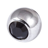 Steel Threaded Jewelled Balls 1.6x8mm jet