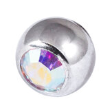 Steel Threaded Jewelled Balls 1.6x8mm crystal ab