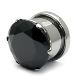 Steel Bling Screw Tunnel 5mm, Jet Black