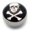 Steel Logo Balls - Pictures 1.6mm, 6mm, Small Skull and Crossbones