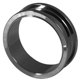 Black Steel Screw Flesh Tunnel - SKU 11948