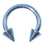 Titanium Coned Circular Barbells (CBB) (Horseshoes) 1.2mm x 6mm, Ice Blue