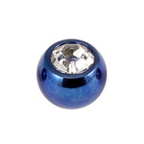Titanium Threaded Jewelled Balls 1.6x4mm - SKU 12122