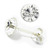 Silver Crystal Studs ST8 and ST9 - SKU 12301
