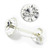 Silver Crystal Studs ST1 - ST2 - ST3 - ST8 - ST9 ST8, 4mm, 1 Pair Crystal Clear - alternative image