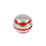 Steel Threaded Attachment - 1.2mm and 1.6mm Saturn Ball 1.6 / red / 5