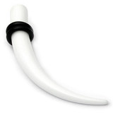 Acrylic Plain Claw Stretchers 2-8mm 6mm, White