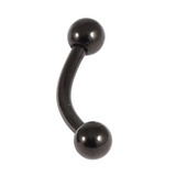 Black Steel Micro Curved Bar 1.2mm 1.2mm, 6mm, 3mm