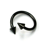 Black Steel Coned Spiral - SKU 12556