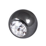 Black Steel Threaded Jewelled Balls (1.2x3mm) - SKU 12603