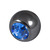 Black Steel Threaded Jewelled Balls (1.2x3mm) - SKU 12605