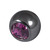 Black Steel Threaded Jewelled Balls (1.2x3mm) - SKU 12611