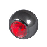 Black Steel Threaded Jewelled Balls (1.6x4mm) - SKU 12619