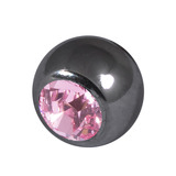 Black Steel Threaded Jewelled Balls (1.6x5mm) - SKU 12626