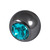 Black Steel Threaded Jewelled Balls (1.6x6mm) - SKU 12633