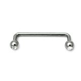 Titanium Jewelled Surface Barbell 1.2mm, 2.5mm, 12mm, 3mm / Crystal Clear