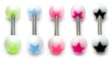 Acrylic 5 Star Barbell 1.6x14mm (most popular) / 5 / Pack of all 5 shown