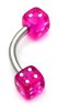 Acrylic Dice Micro Curved Barbell 1.2mm - SKU 12991
