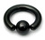 Black Steel Ball Closure Ring (BCR) (Large Gauge) - SKU 13041