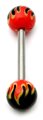Painted Flame Barbell 10 / Red/Black / 6
