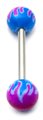 Painted Flame Barbell 12 / Purple/Blue / 6