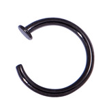 Black Steel Open Nose Ring - SKU 13066